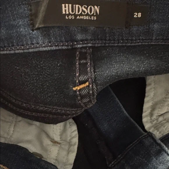 Hudson Barbara Jeans High Waisted Super Skinny Jeans Raw Hem Women's Size 27 NWT